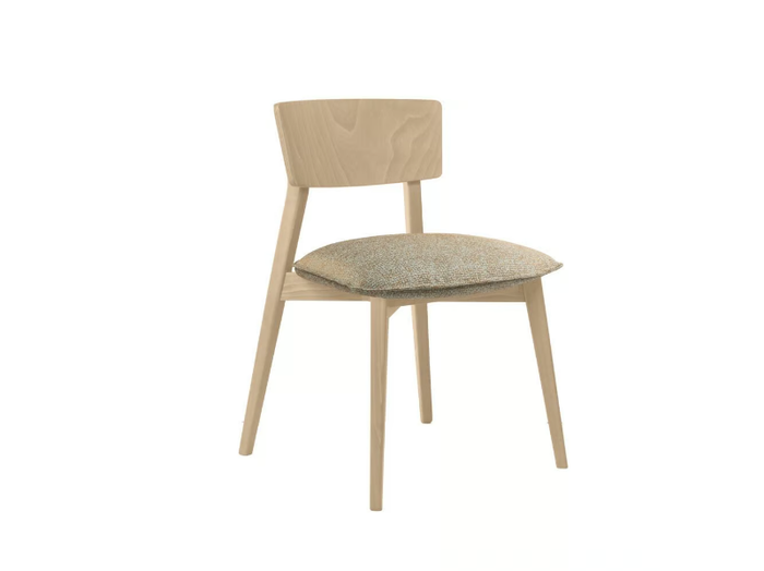 HELLEN SOFT SE06 - Stackable wooden chair with integrated cushion _ New Life